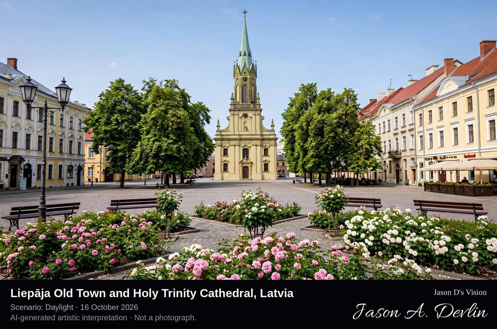 Liepāja Old Town and Holy Trinity Cathedral, Latvia