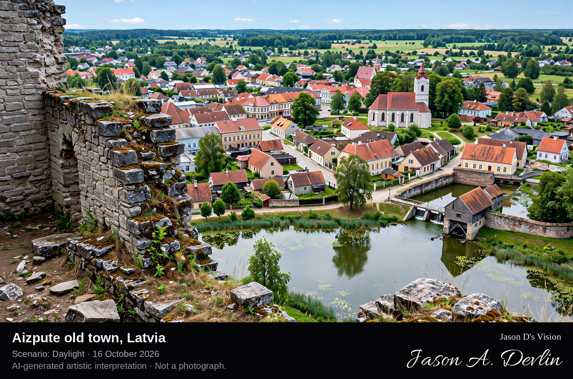 Aizpute old town, Latvia
