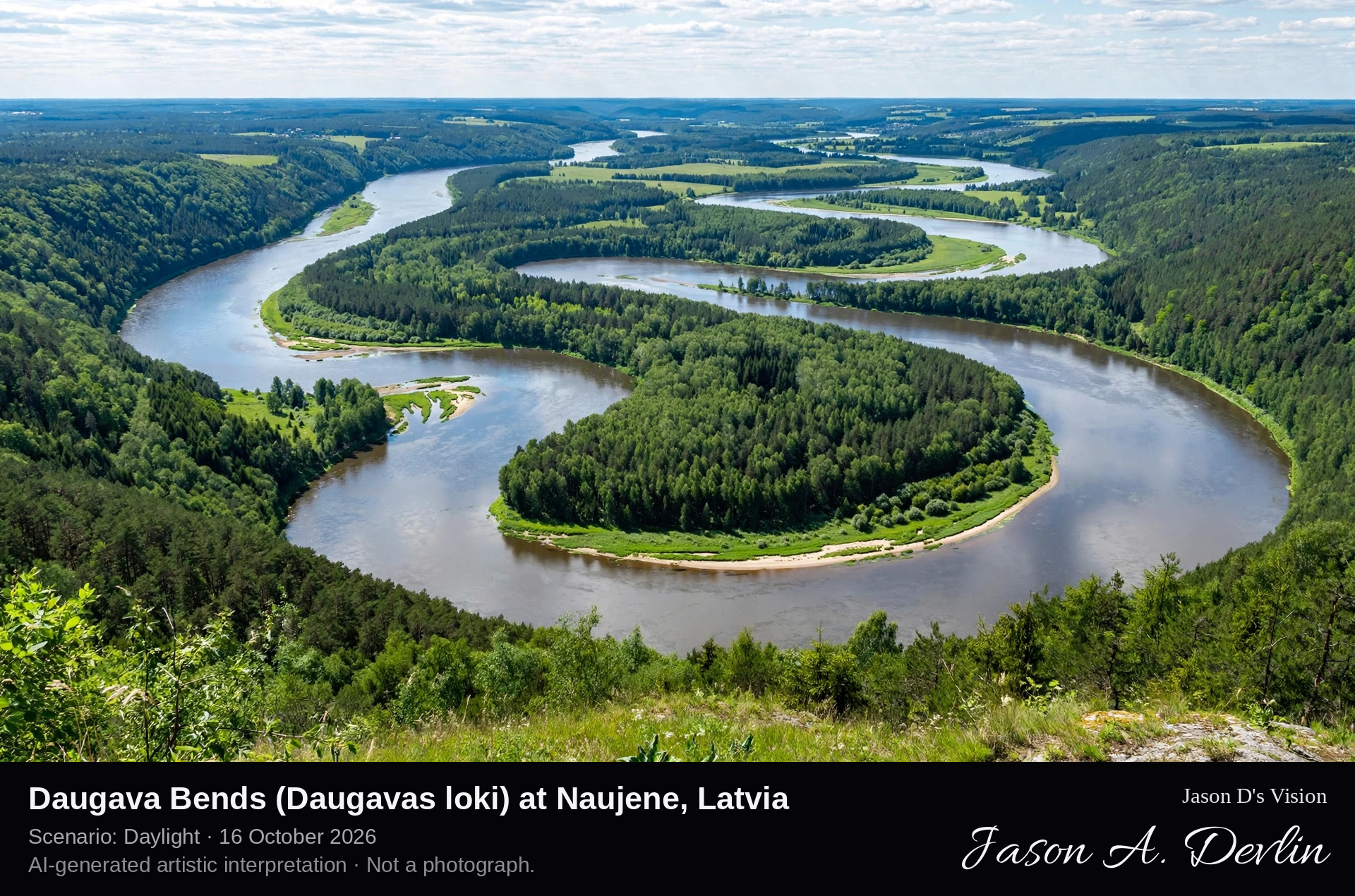 Daugava Bends (Daugavas loki) at Naujene, Latvia