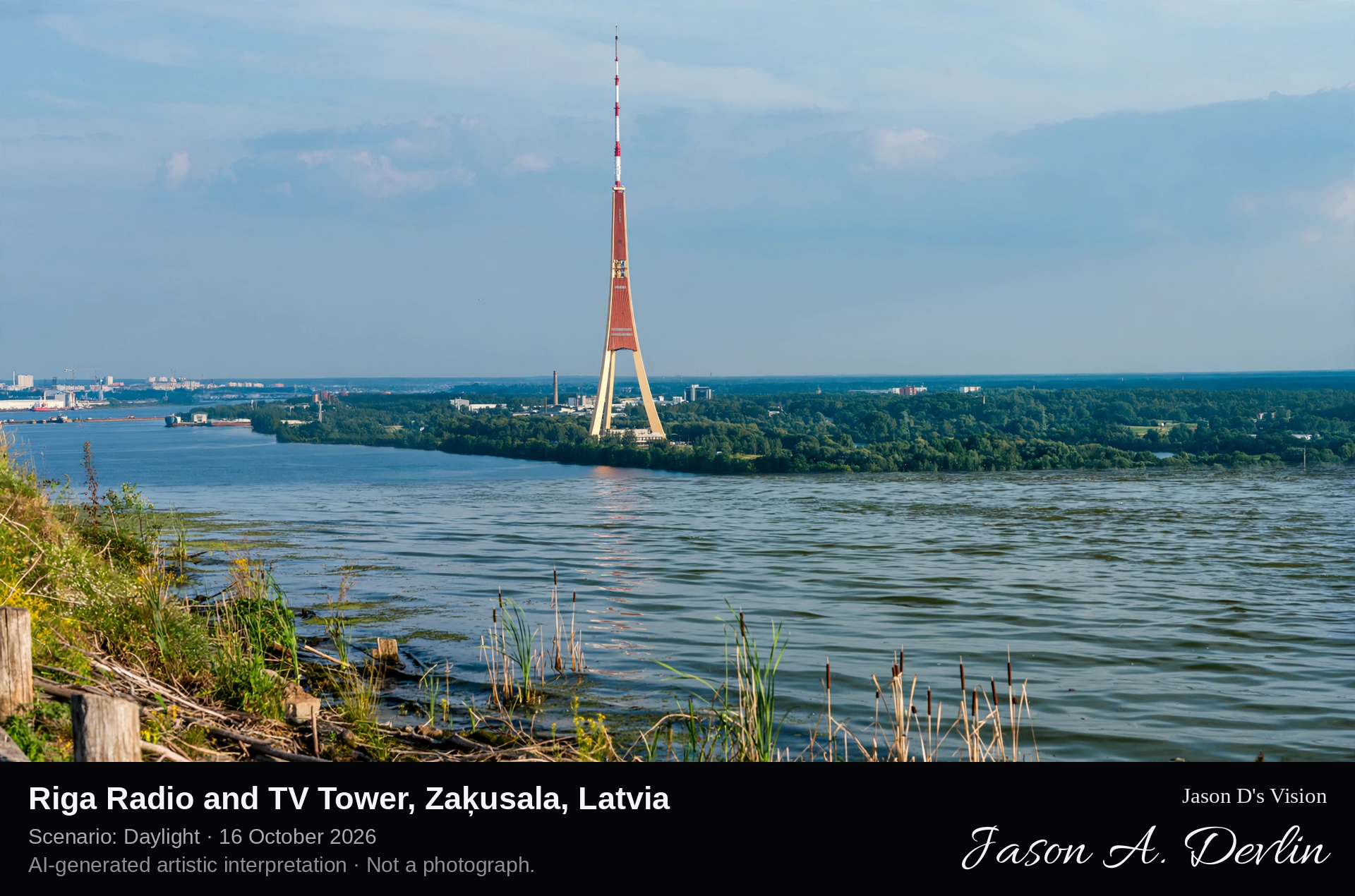 Riga Radio and TV Tower, Zaķusala, Latvia