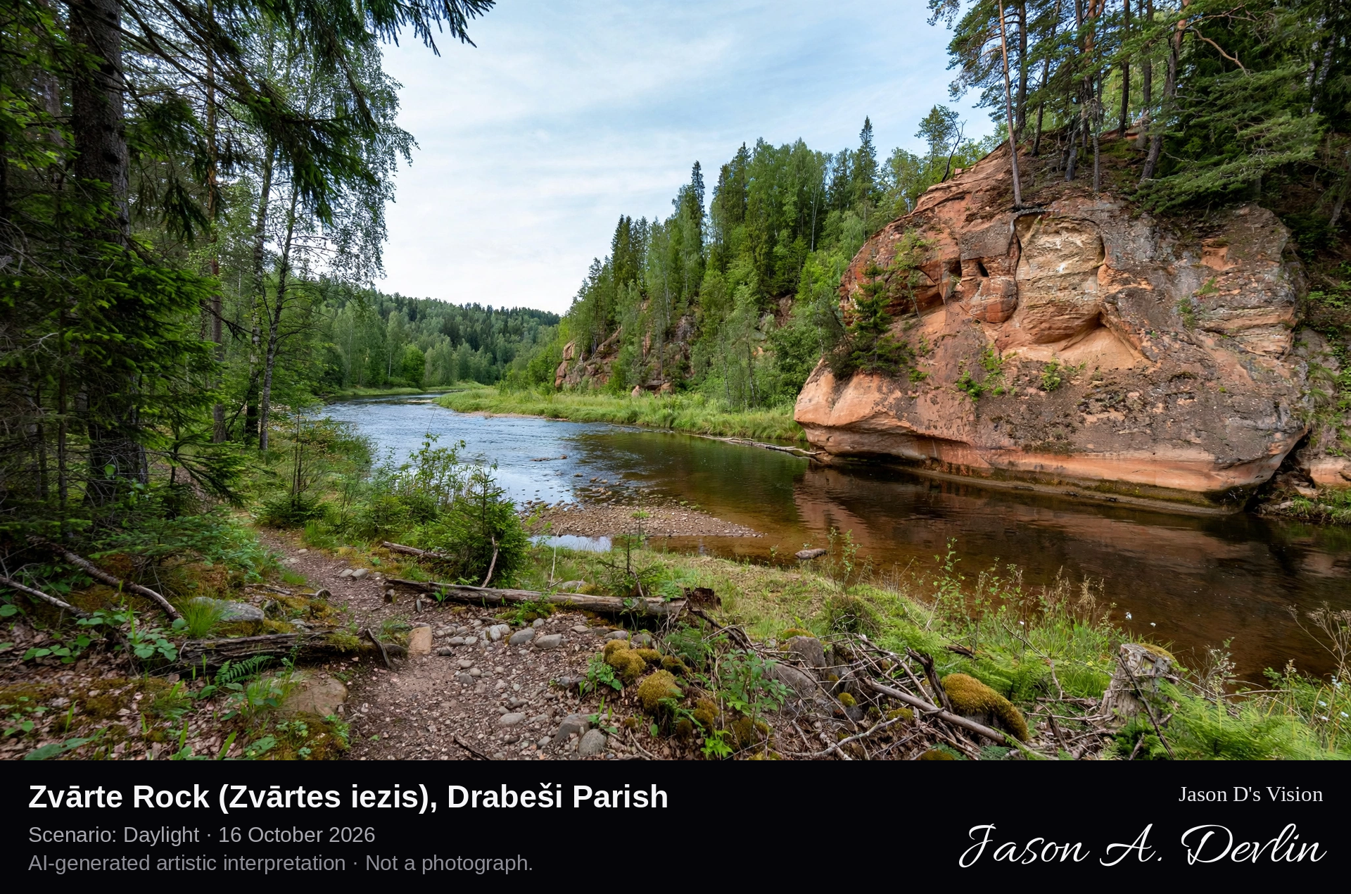 Zvārte Rock (Zvārtes iezis), Drabeši Parish